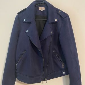 Navy biker jacket - Loft - 8
